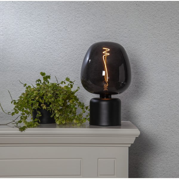 Crni stalak svjetiljke 10 cm Glans – Star Trading-image-2