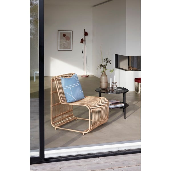 Smeđa staklena vaza Hübsch Frosted, visina 30 cm-image-1