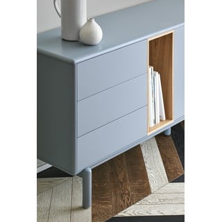 Plava/siva niska komoda 180x76 cm Corvo – Teulat