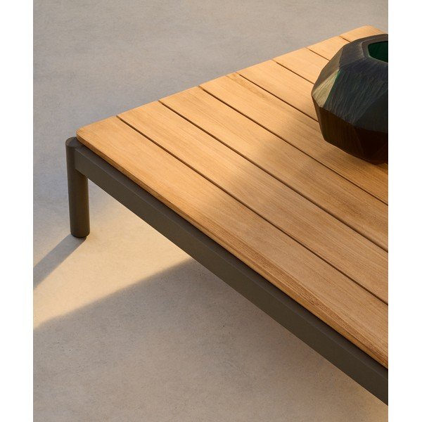 Vrtni stolić za kavu od masivne tikovine 89x91 cm Sorells – Kave Home-image-2