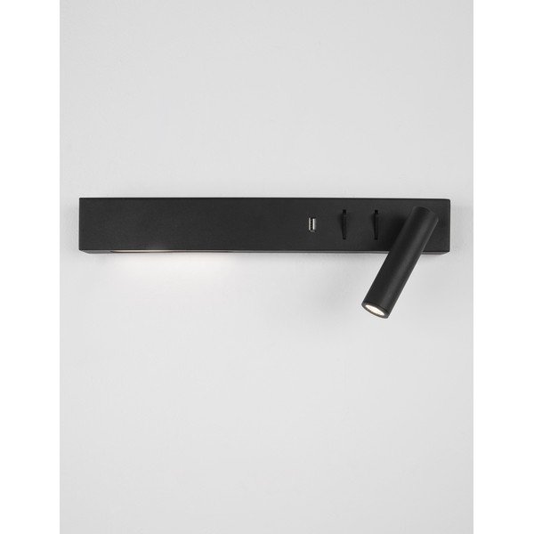 Mat crna metalna LED zidna lampa sa savitljivom konstrukcijom/s USB priključkom Vida – Nova Luce-image-4