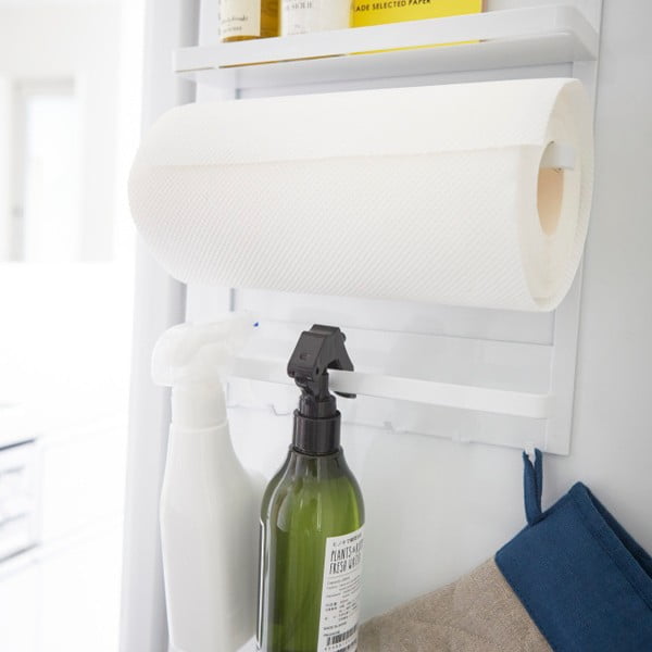 Veliki bijeli magnetski kuhinjski držač YAMAZAKI Tower Magnetic Side Rack-image-2