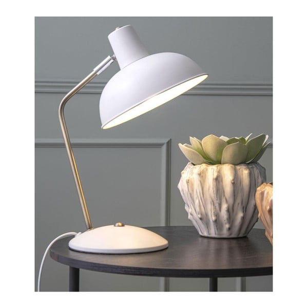 Bijela stolna lampa Present Time ETH Hood-image-1