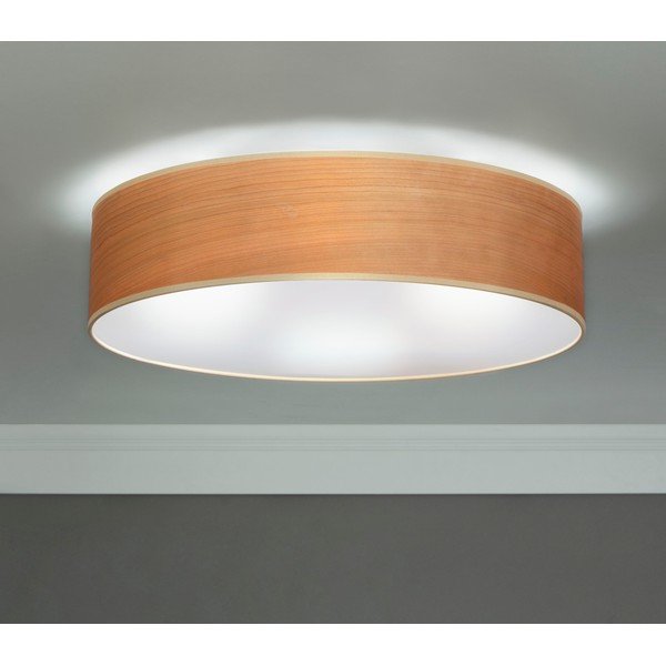 Stropna lampa od prirodnog furnira u boji drva trešnje Sotto Luce TSURI L, ⌀ 40 cm-image-3