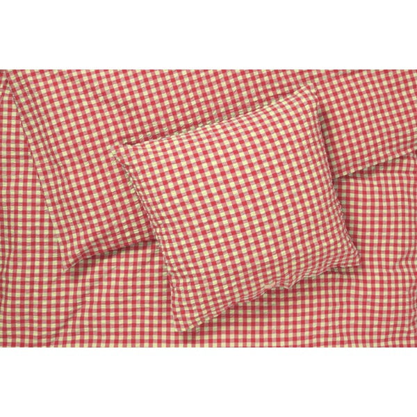 Crvena/žuta  posteljina za bračni krevet/za produženi krevet od krepa 200x220 cm Bæk&Bølge – JUNA-image-3
