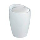 Bijela košarica za rublje i stolica u jednom Wenko Candy, 20 l