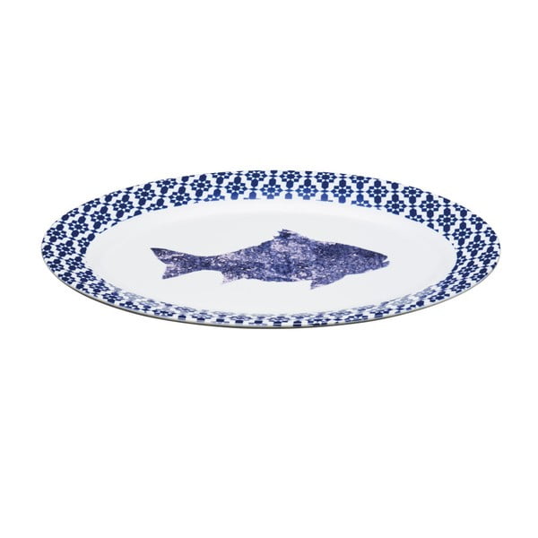 Plavo-bijeli tanjur Kitchen Craft Artesa, 35 x 24 cm