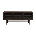 Smeđa vitrina u dekoru hrasta s kliznim vratima 170x75 cm Hazelton – Rowico