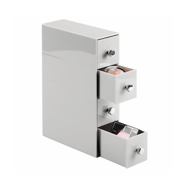 Bijeli organizator s 4 ladice InterDesign Cosmetic-image-4