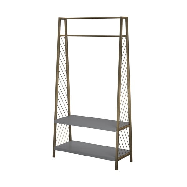 Polica za predsoblje u sivo-zlatnoj boji CosmoLiving by Cosmopolitan Brielle-image-3