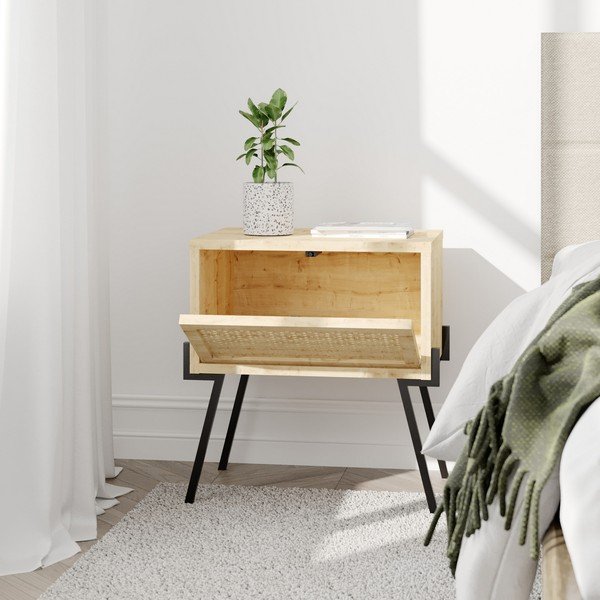 Noćni ormarić u prirodnoj boji Naive – Kalune Design-image-3