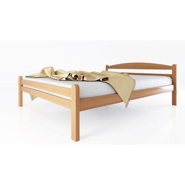 Bračni krevet od masivne bukve s podnicom 180x200 cm u prirodnoj boji Bellariva – B.E.S.