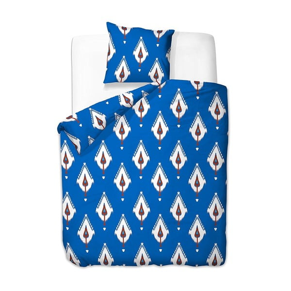 Plava posteljina na bračnom krevetu od mikrovlakana DecoKing Ambient, 200 x 220 cm
