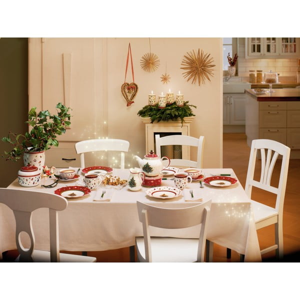 Bijelo-crveni porculanski božićni tanjur Toy's Delight Villeroy & Boch, Ø 24 cm-image-2