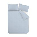 Plava 3-dijelna posteljina za bračni krevet 200x200 cm Epping Textured Stripe – Catherine Lansfield