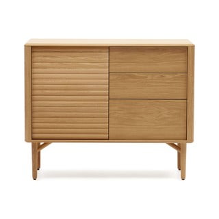 Niska komoda u dekoru hrasta u prirodnoj boji 105x86 cm Lenon – Kave Home