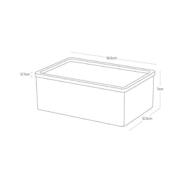 Bijela kutija za pohranu s poklopcem 18,5x12,5x7 cm Rin – YAMAZAKI-image-3