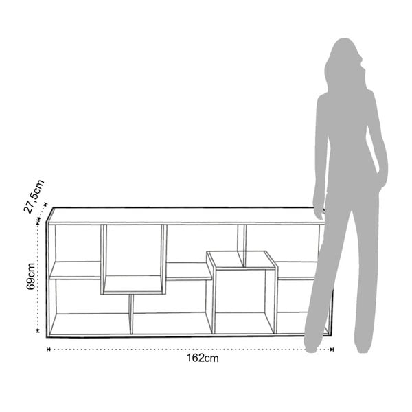 Biblioteka Tomasucci Random Andrea, 160 x 69 x 27,5 cm-image-2