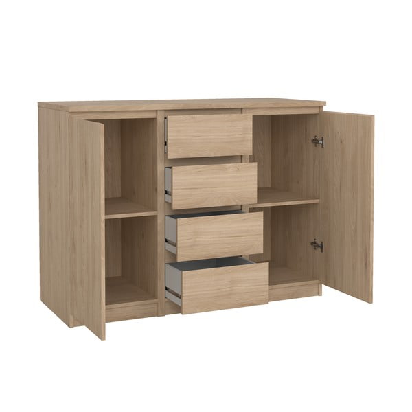 Komoda u dekoru hrasta u prirodnoj boji 121x91x50 cm Naia – Tvilum-image-2