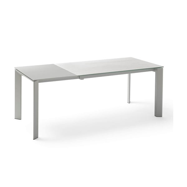Sivi sklopivi blagovaonski stol sømcasa Lisa Snow, dužina 140/200 cm
