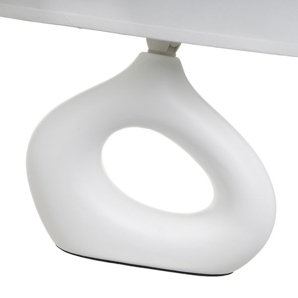 Bijela stolna lampa keramička s tekstilnim sjenilom (visina 30 cm) – Casa Selección-image-3