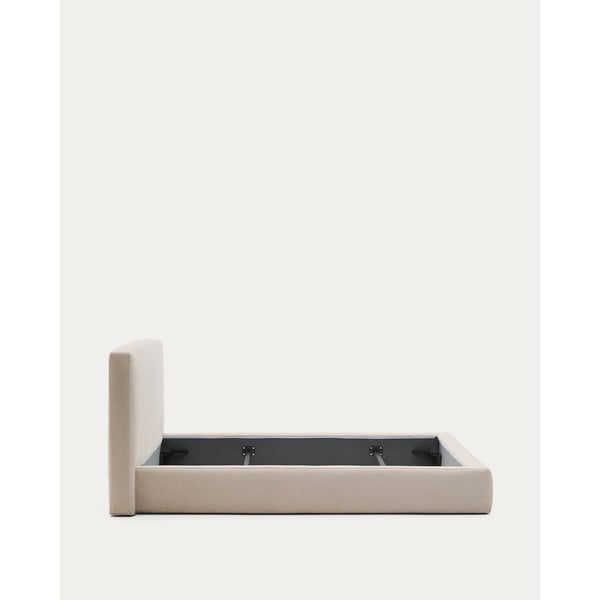 Bež tapecirani krevet bez podnice 90x200 cm Blok – Kave Home-image-4