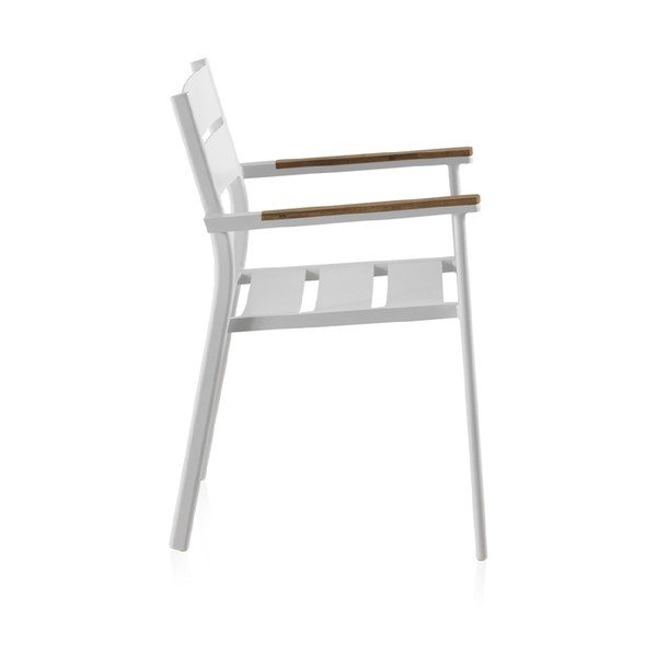 Bijela vrtna stolica s tikovinom Geese Giulia, širine 56 cm-image-4