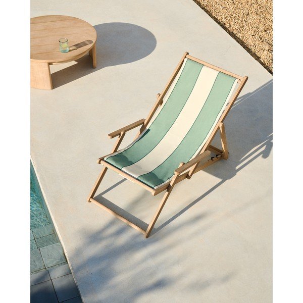 Zelena vrtna ležaljka od masivnog drveta Vilara – Kave Home-image-1