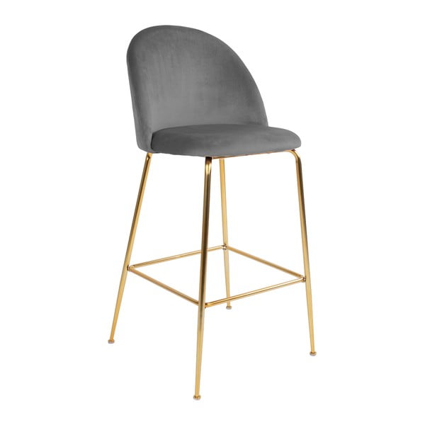 Sive baršunaste barske stolice u setu 2 kom 108 cm Lausanne – House Nordic