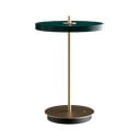Zelena LED stolna lampa s mogućnosti zatamnjivanja s metalnim sjenilom (visina 31 cm) Asteria Move – UMAGE