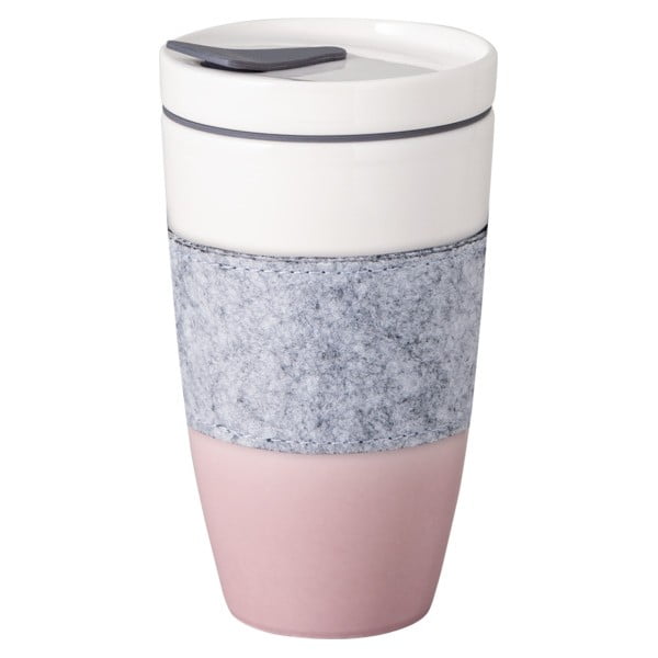 Ružičasto-bijela putna šalica Villeroy & Boch Like To Go, 350 ml-image-2