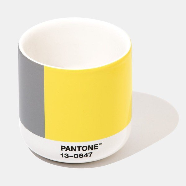 Žuto-siva keramička termo šalica Pantone Cortado, 175 ml-image-1