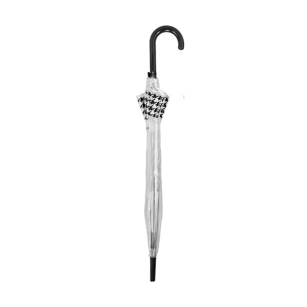 Prozirni kišobran od trske otporan na vjetar s automatskim otvaranjem Ambiance Dog Stooth, ⌀ 84 cm-image-1