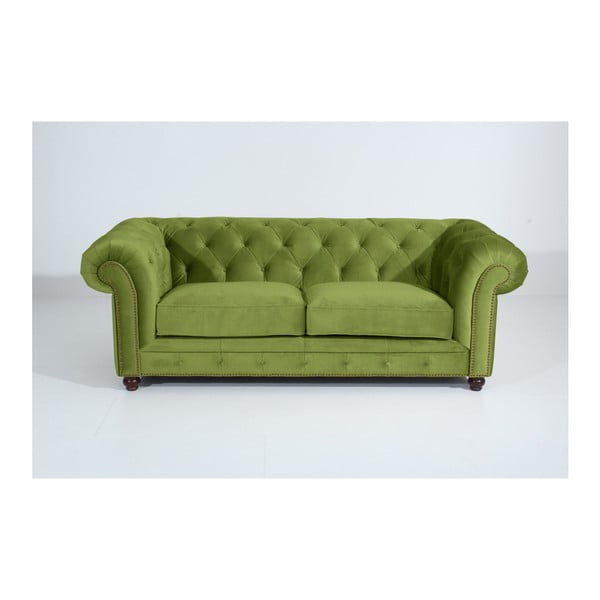 Zelena sofa Max Winzer Orleans Velvet, 216 cm