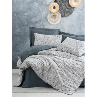 Bijela/siva posteljina za bračni krevet/za produženi krevet od renforce pamuka 260x220 cm Molly – Mijolnir