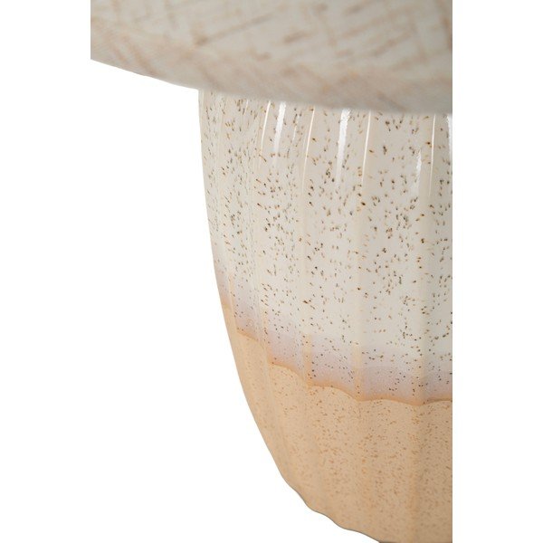 Krem stolna lampa keramička s tekstilnim sjenilom (visina 44 cm) Japandi – Mauro Ferretti-image-4