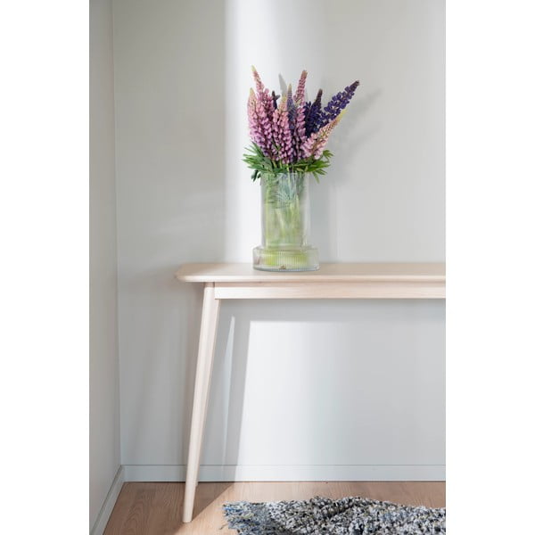 Konzolni stol u dekoru hrasta u prirodnoj boji 120x40 cm Yumi - Rowico-image-1