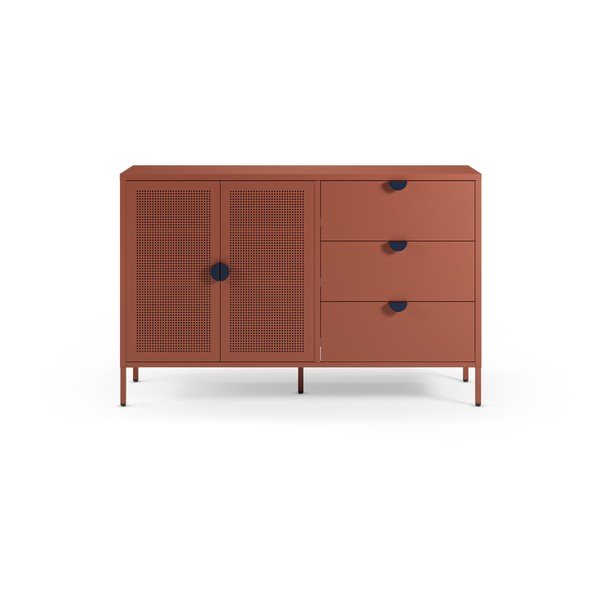 Metalna komoda boja terakote 140x90x40 cm Sayla – Marckeric