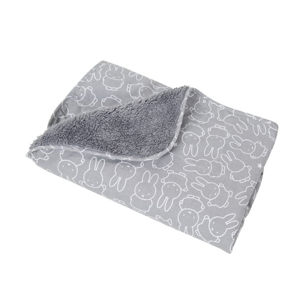 Siva deka za bebe od mikropliša 80x80 cm Miffy – Roba-image-2