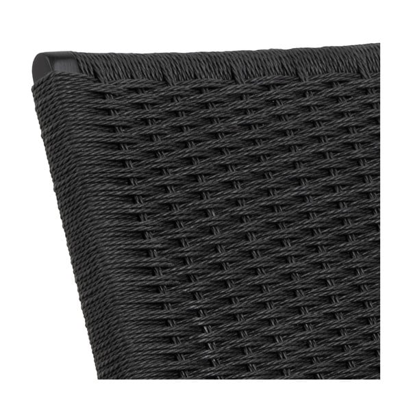 Crna pletena fotelja Carson – Actona-image-4