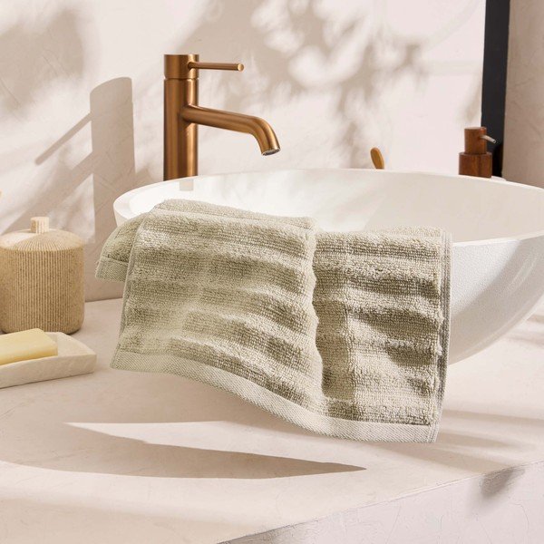 Bež pamučan ručnik od frotira 30x50 cm Maya – douceur d'intérieur-image-2