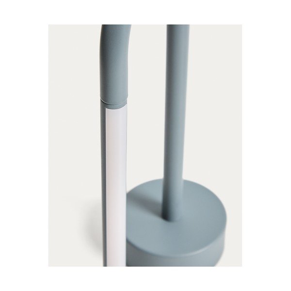 Svijetlo plava metalna LED stolna lampa (visina 30 cm) Bow – Kave Home-image-4