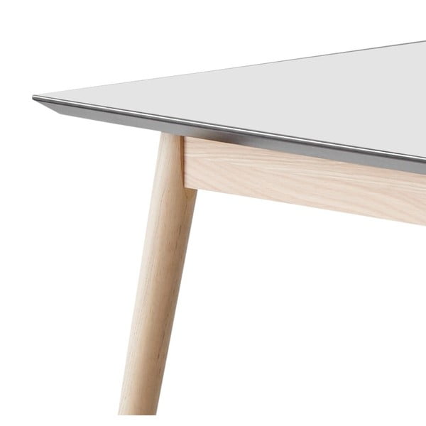 Bijeli/u prirodnoj boji proširiv blagovaonski stol s bijelom pločom stola 90x165 cm Meza – Hammel Furniture-image-4