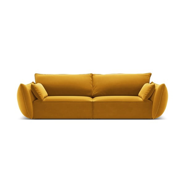 Senf žuta baršunasta sofa 208 cm Vanda – Mazzini Sofas