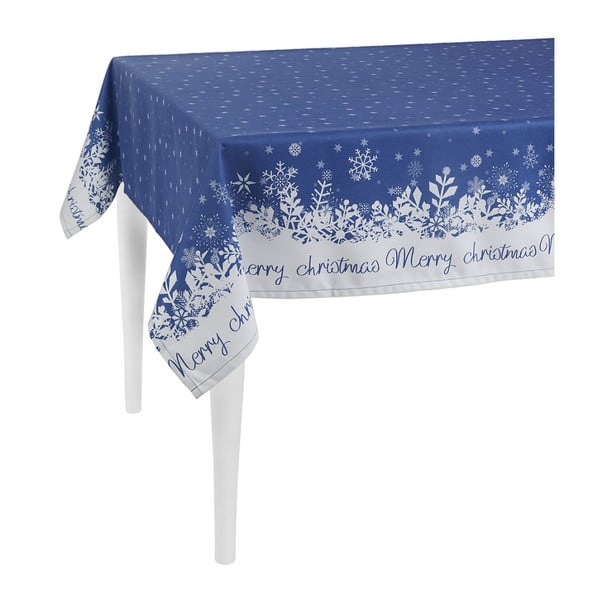 Plavi stolnjak s božićnim motivom Mike & Co. Honey, 140 x 220 cm