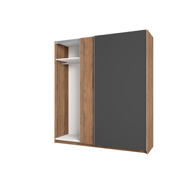 Sivi ormar u dekoru oraha s kliznim vratima 182x200 cm Malta - Marckeric-image-2