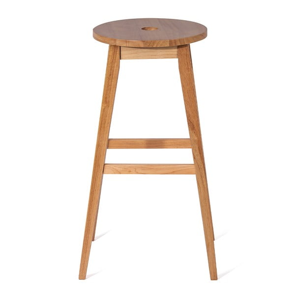 Barska stolica od masivnog kaučuka u prirodnoj boji (visine sjedala 75 cm) Club – Bonami Essentials-image-1