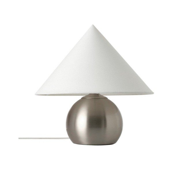 Bijela/u sjajno srebrnoj boji tekstilna stolna lampa (visina 38 cm) Connie – Ellos Home