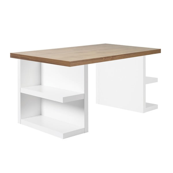 Smeđi radni stol TemaHome Multi, dužine 180 cm