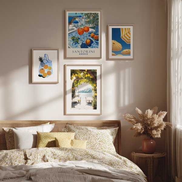 Tiskana slika s okvirom 50x70 cm Santorini – Styler-image-2